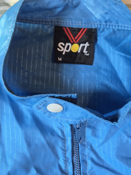Vintage Jackets & Blazers - Light Blue 90s Style Sport Windbreaker Jacket